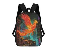 sinyumoney Phoenix Fire Animal Business-Rucksack, Laptop-Rucksack, Unisex, Freizeitrucksack Für Campus, Outdoor, Reisen, Sport 17inch
