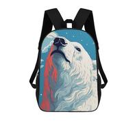 sinyumoney Polar Bear Sky Artwork Schulrucksack, Modischer Schreibwarenrucksack, Wasserdichter Freizeitrucksack Für Männer, Frauen Und Teenager 17inch