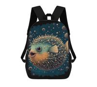 sinyumoney Pufferfish Animal Fish Robuster Business-Rucksack, Laptoptasche Für Camping, Outdoor-Abenteuer Und Den Täglichen Gebrauch 17inch