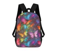 sinyumoney Rainbow Butterfly Pattern Rucksack Schulrucksack Business-Rucksack Wasserabweisende Schultasche Für Teenager Mädchen Jungen Frauen Männer 17inch