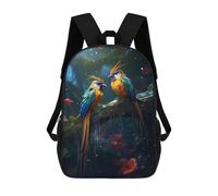 sinyumoney Rainy Birds of Paradise Schulrucksack, Reiserucksack, College-Rucksack Für Männer, Frauen Und Teenager 17inch