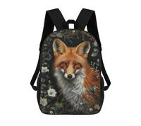 sinyumoney Red Fox In The Garden Rucksack Tagesrucksack Business-Rucksack Wasserabweisende Schultasche Für Herren/Damen 17inch
