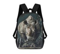 sinyumoney Rhino Fitness Muscles Gym Rucksäcke Für Kinder 17inch Schulrucksack, 3D-gedruckter Schulrucksack Für Jungen Der Grund- Und Mittelschule