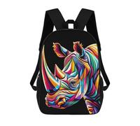 sinyumoney Rhino Wpap Pop Art Großer, Wasserabweisender Laptop-Rucksack Für Teenager, Mädchen, Jungen, Frauen Und Männer 17inch
