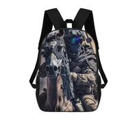 sinyumoney Rider in Gear with Horse Rucksack Schule Arbeit Laptop Rucksack Rucksack Tasche Für Männer/Frauen 17inch