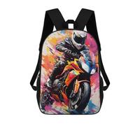 sinyumoney Rider in Motion Bedruckbarer Kinderrucksack, Schulrucksack Für Erwachsene Und Kinder, Reiserucksack 17inch