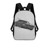 sinyumoney Rucksäcke Cars Vintage Kinder-Schulrucksack Schultasche 3D-gedruckte Schultaschen Für Jungen Grund- Und Mittelschüler 17inch