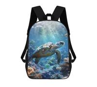 sinyumoney Sea Turtles Coral Paradise Großer, Wasserabweisender Schulrucksack Für Laptops, Geeignet Für Jungen, Mädchen Und Jugendliche 17inch