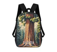 sinyumoney Sequoia National Park Kinderrucksack Mädchen 3D Schultaschen, Kinderrucksack Kleinkinder Schultasche, Freizeitrucksack Modische Schultasche 17inch