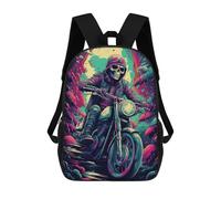 sinyumoney Skull Rider Neon Dreams -1 Rucksack Schule Arbeit Laptop Rucksack Rucksack Tasche Für Männer/Frauen 17inch