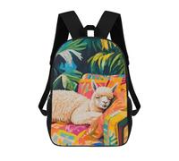 sinyumoney Sleeping Alpaca in Tropical Paradise Rucksack Schule Business Strapazierfähige Laptoptasche Für Jungen/Mädchen/Teenager 17inch