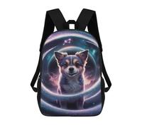 sinyumoney Sleeping Giraffe in Tropical Paradise Schulrucksack für Mädchen und Jungen, Rucksack mit Tasche, modischer Rucksack für Kinder, Baby Dog Space, 17"