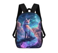 sinyumoney Space Fox Animal Rucksack Tagesrucksack Business-Rucksack Wasserabweisende Schultasche Für Herren/Damen 17inch