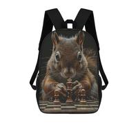 sinyumoney Squirrel Chess Rucksack Schulrucksack Freizeitrucksack Schul-Arbeits-Reiserucksack Für Jungen/Mädchen/Teenager 17inch