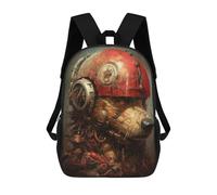sinyumoney Steampunk Bear Portrait Schulrucksack, Freizeitrucksack, Schul-, Arbeits- Und Reiserucksack Für Männer, Frauen Und Teenager 17inch