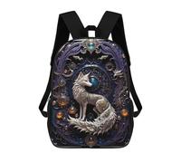 sinyumoney Steampunk Fox Art Deco Rucksack, Unisex, Reiserucksack mit 3D-Druck, lässiger Laptop-Rucksack, leicht, für Männer, Frauen, Jungen, Mädchen, 43,2 cm