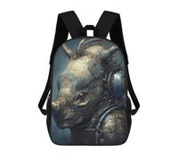 sinyumoney Steampunk Rhino Head Rucksack, Freizeitrucksack, Schulrucksack, Arbeitsrucksack, Reiserucksack Für Camping, Outdoor-Abenteuer Und Den Täglichen Gebrauch 17inch