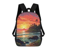 sinyumoney Sunset Beach Paradise -1 Schulrucksack Mit Computerfunktion Für Schule/Arbeit/Reisen Für Jungen/Mädchen/Jugendliche 17inch
