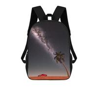 sinyumoney Super Car And Milky Way Schulrucksack, 3D-gedruckter Kinderrucksack Für Jungen Und Mädchen, Schulrucksack, Reiserucksack 17inch