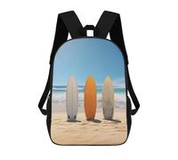 sinyumoney Surfboard Paradise Leichter Schulrucksack, Schultasche, Tagesrucksack, College-Rucksack Für Teenager, Mädchen, Jungen, Frauen, Männer 17inch