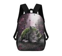 sinyumoney The Forgotten Rhino Rucksäcke Kinder Schulrucksack Schultasche 3D-gedruckte Schultasche Für Jungen Grund- Und Mittelschüler 17inch