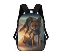 sinyumoney The Fox on The Rocket Schultaschen Business Laptop Rucksack Unisex Freizeit Tagesrucksack Für Camping Outdoor-Abenteuer Und Tägliche Reisen 17inch
