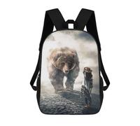 sinyumoney The Giant Bear Schulrucksack, 3D-gedruckter Kinderrucksack Für Jungen Und Mädchen, Schulrucksack, Reiserucksack 17inch