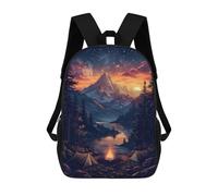 sinyumoney The Mountain Campfire Großer, Wasserabweisender Schulrucksack Für Laptops, Geeignet Für Jungen, Mädchen Und Jugendliche 17inch