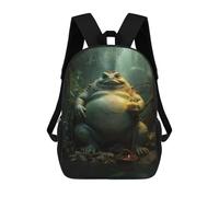 sinyumoney The Toad Prophet Kinderrucksack, Schultasche Für Kinder, 3D-gedruckte Schulrucksäcke Für Jungen Und Teenager, Schüler 17inch