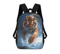 sinyumoney Tiger in Storm Rucksack Schultasche Sekundarstufe Freizeit Reisetasche Für Schule/Arbeit/Reisen 17inch