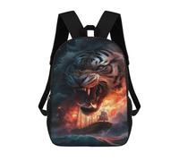 sinyumoney Tiger Ship Storm Kinderrucksäcke, Schulrucksack, 3D-gedruckter Rucksack Für Kinder, Reiserucksack, Büchertasche, Kinder-Schultasche 17inch Schultasche
