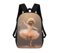 sinyumoney Toy Poodle Ballerina Rucksack Schule Business Strapazierfähige Laptoptasche Für Jungen/Mädchen/Teenager 17inch