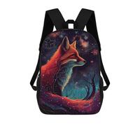 sinyumoney Weimaraner Unisex Rucksack Portrait Reiserucksack mit 3D-Druck, lässiger Rucksack für Laptop, Schulrucksack, leicht, für Männer, Frauen, Jungen und Mädchen, Fox Galaxy Nature, 17"