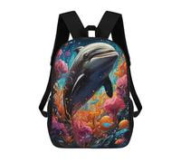 sinyumoney Whale in Coral Paradise Schulrucksack, Tagesrucksack, Business-Rucksack, Wasserabweisende Schultasche - Perfekt Für Reisen, Arbeit Und Den Täglichen Gebrauch 17inch
