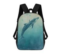 sinyumoney Whale Rider 3D-gedruckter Schulrucksack Für Kinder, Modischer Freizeitrucksack Für Die Schule, Geräumiger Reiserucksack Für Kinder 17inch