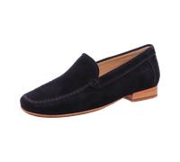 Slipper SIOUX "Campina", Damen, Gr. 44.5 (UK 10), blau (dunkelblau), Obermaterial: 100% Ziegenveloursleder GOVL. 100% Gummi rubber., Schuhe Slipper (35777001-44,5) dunkelblau