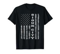 Sioux City, Iowa, Amerikanische Flagge T-Shirt