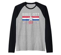 Sioux City T-Shirt Retro Vintage Shirt Geschenk Damen Herren Kinder Raglan