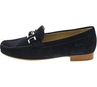 Slipper SIOUX "Cambria", Damen, Gr. 44.5 (UK 10), blau (dunkelblau), Obermaterial: 100% Ziegenveloursleder GOVL. 100% Gummi rubber., Schuhe Slipper (10089557-44,5) dunkelblau