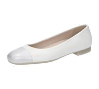 Ballerina SIOUX "Villanelle-702", Damen, Gr. 37.5 (UK 4 1/2), silber, Obermaterial: 50% Lammleder LEL. 50% Lammnappaleder LANA. 100% Gummi rubber., Schuhe Ballerina (28645463-37,5) silber