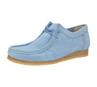 Schnürschuh SIOUX "Grashopper-D-015", Damen, Gr. 41 (UK 7), blau (hellblau), Obermaterial: 100% Kalbsveloursleder CAVL. 100% Naturkautschuk NaRubber., Schuhe Schnürschuh (58297545-41) hellblau