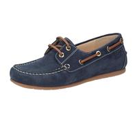 Schnürschuh SIOUX "Simadesa-701", Damen, Gr. 41 (UK 7), blau (dunkelblau), Obermaterial: 100% Kalbsveloursleder CAVL. 100% Gummi rubber., Schuhe Schnürschuh (57708108-41) dunkelblau
