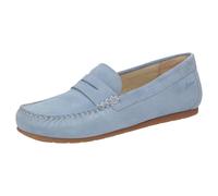 Slipper SIOUX "Simadesa-700", Damen, Gr. 41.5 (UK 7 1/2), blau (hellblau), Obermaterial: 100% Kalbsveloursleder CAVL. 100% Gummi rubber., Schuhe Slipper (51597653-41,5) hellblau