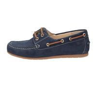 Schnürschuh SIOUX "Simadesa-701", Damen, Gr. 37.5 (UK 4 1/2), blau (dunkelblau), Obermaterial: 100% Kalbsveloursleder CAVL. 100% Gummi rubber., Schuhe Schnürschuh (57708108-37,5) dunkelblau