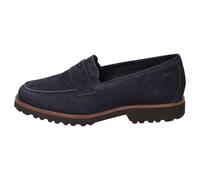 Slipper SIOUX "Meredith-709-H", Damen, Gr. 43UK9, blau (dunkelblau), Obermaterial: 100% Lammveloursleder LAVL. 100% Gummi rubber., Schuhe Slipper (31836150-43) dunkelblau