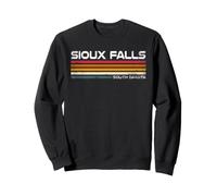 Sioux Falls South Dakota Retro Streifen Vintage City Design Sweatshirt