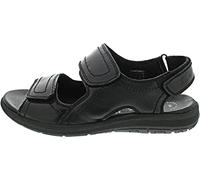 Sioux Herren Men's Lutalo 701 Flat Sandal, Schwarz, 46 UK, EU