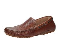 Slipper SIOUX "Carulio-706", Herren, Gr. 43 (UK 9), braun (cognac), Obermaterial: 50% Kalbsleder CAL. 50% Kalbsnappaleder CANA. 100% Gummi rubber., Schuhe Slipper (15821001-43) cognac