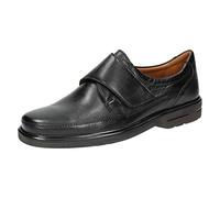 Sioux Herren Slipper Parsifal Klett Glattleder Schwarz Bequem Größe 8.5 (42.5)