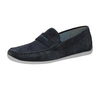 Slipper SIOUX "Rodimiro-701", Herren, Gr. 41.5 (UK 7 1/2), blau (dunkelblau), Obermaterial: 100% Kalbsveloursleder CAVL. 100% Gummi rubber., Schuhe Slipper (24638713-41,5) dunkelblau